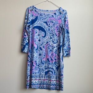 Lilly Pulitzer UPF 50+ Sophie Dress Blue Grotto Legga Sea Engineered